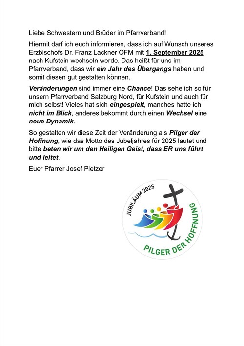 Pfarrerwechsel